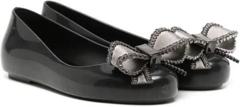 Mini Melissa bow-detailing ballerina shoes Black