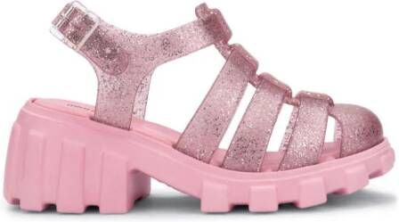 Mini Melissa buckle-fastening jelly sandals Pink