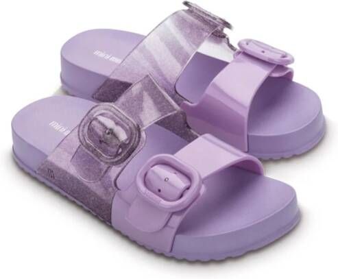Mini Melissa buckle-fastening slides Purple