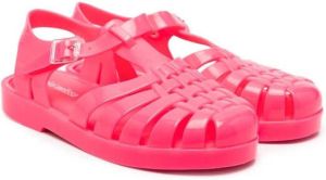 Mini Melissa closed-toe ankle-buckle sandals Pink