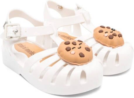Mini Melissa cookie-patch jelly sandals White