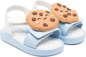 Mini Melissa cookie-patch open-toe sandals White