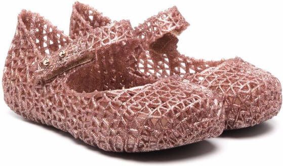 Mini Melissa cut-out design ballerina shoes Pink