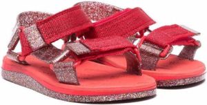 Mini Melissa glittered touch-strap sandals