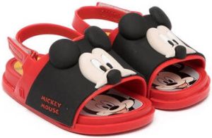 Mini Melissa Mickey-embellished sandals Red