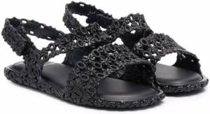 Mini Melissa open-toe touch-strap sandals Black