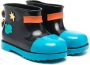 Mini Melissa patch-detail ankle rain boots Black - Thumbnail 1