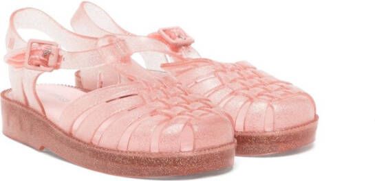 Mini Melissa Possession glitter-detail jelly shoes Pink