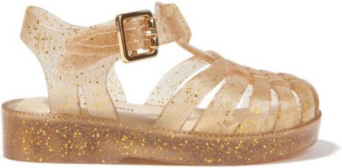 Mini Melissa Possession glitter jelly sandals Gold