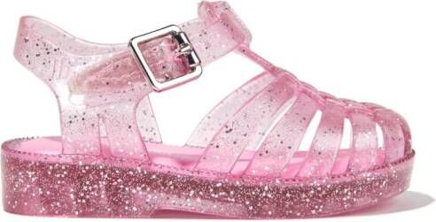 Mini Melissa Possession glitter jelly sandals Pink