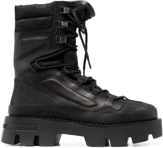MISBHV chunky-sole lace-up boots Black