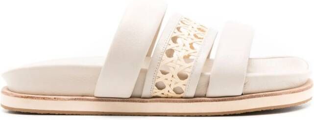 MISCI Carriola wicker-strap sandals White
