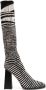 Missoni 115mm striped knitted boots Black - Thumbnail 1