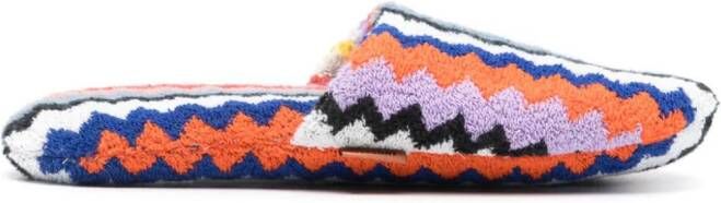 Missoni Home zigzag-motif slippers Blue