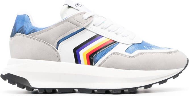 Missoni panelled lace-up sneakers White