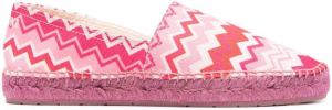 Missoni zigzag-print espadrilles Pink