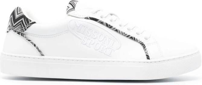 Missoni zigzag-woven panelled sneakers White
