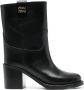 Miu 75mm leather ankle boots Black - Thumbnail 1