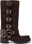 Miu buckle-detail block-heel boots Brown - Thumbnail 1