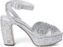 Miu glitter-detailed block-heel sandals Silver - Thumbnail 1