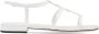 Miu logo-plaque leather flat sandals White - Thumbnail 1