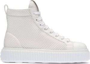 Miu mesh flatform high-top sneakers White