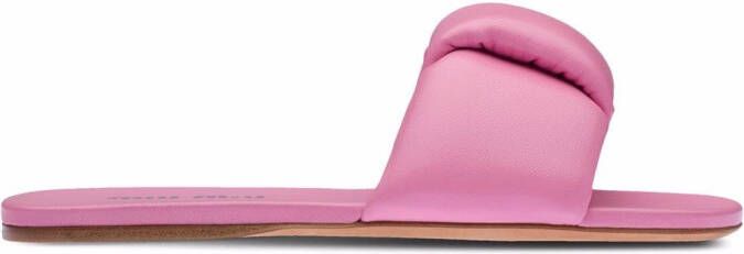 Miu padded leather slides Pink