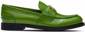Miu patent leather penny loafers Green
