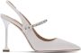 Miu satin sling-back 105mm pumps White - Thumbnail 1