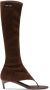 Miu Stretch suede thong boots Brown - Thumbnail 1