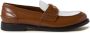 Miu two-tone leather penny loafers Brown - Thumbnail 1