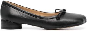 MM6 Maison Margiela 30mm leather ballerina shoes Black