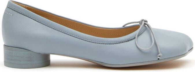 MM6 Maison Margiela 30mm leather ballerina shoes Blue