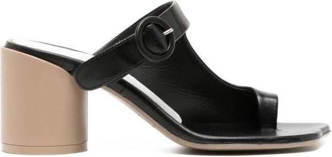 MM6 Maison Margiela 70mm leather mule sandals Black