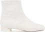 MM6 Maison Margiela Anatomic 30mm leather ankle boots White - Thumbnail 1