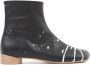 MM6 Maison Margiela Anatomic 30mm paint splatter-detail boots Black - Thumbnail 1