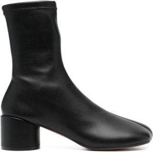 MM6 Maison Margiela Anatomic leather ankle boots Black