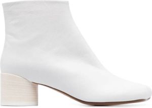 MM6 Maison Margiela Anatomic square-toe ankle boots White