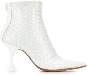 MM6 Maison Margiela bubble wrap effect 100mm ankle boots White