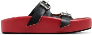 MM6 Maison Margiela buckle-fastened chunky slides Black