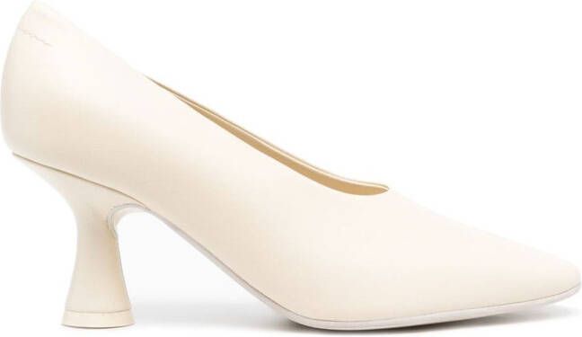 MM6 Maison Margiela calf-leather cone heels Neutrals