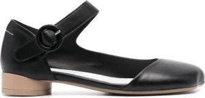 MM6 Maison Margiela contrast heel ballerina shoes Black