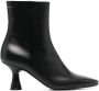 MM6 Maison Margiela contrasting-stitch detail 80mm ankle boots Black - Thumbnail 1