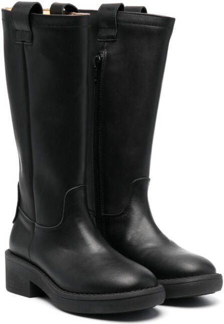 MM6 Maison Margiela Kids chunky-sole knee-length boots Black