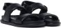 MM6 Maison Margiela Kids logo-print double-strap design sandals Black - Thumbnail 1