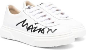 MM6 Maison Margiela Kids logo-print low-top sneakers White