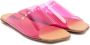 MM6 Maison Margiela Kids logo-print transparent sandals Pink - Thumbnail 1