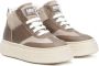 MM6 Maison Margiela Kids panelled high-top sneakers Brown - Thumbnail 1