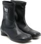 MM6 Maison Margiela Kids square-toe leather boots Black - Thumbnail 1