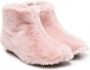 MM6 Maison Margiela Kids Tabi faux-fur ankle boots Pink - Thumbnail 1